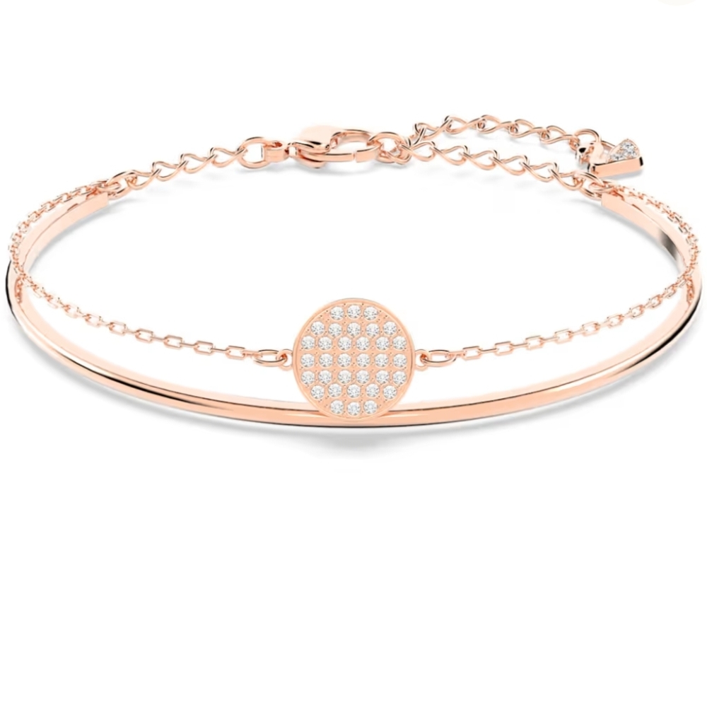 (NEW) Swarovski Sublima Bangle, Rose Gold